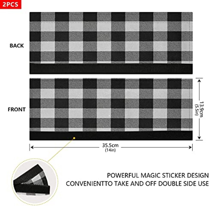 2Pcs White Black Buffalo Plaid - Kitchen Appliances Refrigerators 리뷰 및 가격