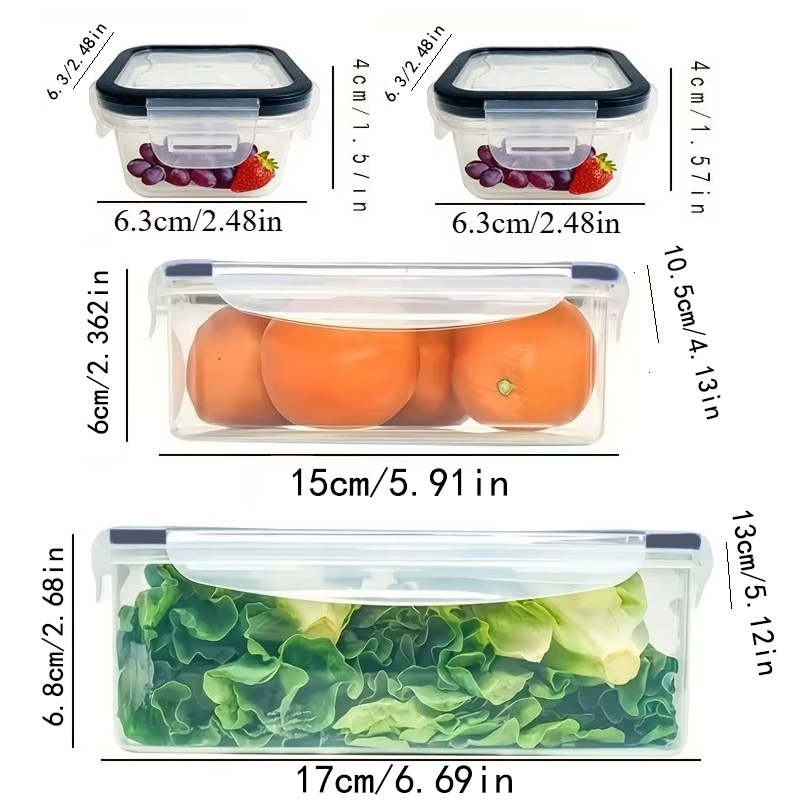 8Pcs Set Includes 4 Containers - Kitchen Appliances Refrigerators 리뷰 및 가격