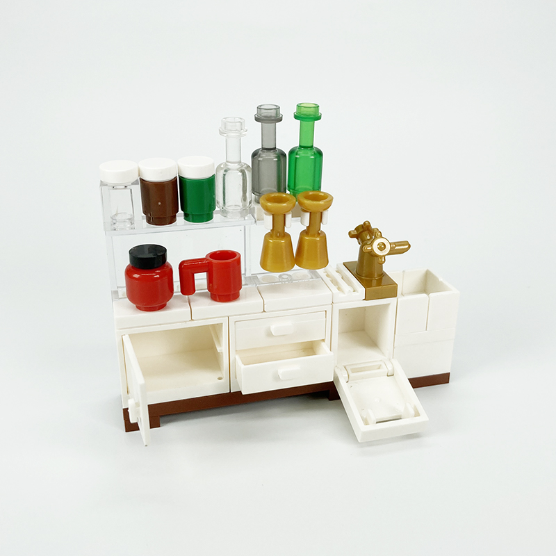 MOC block creative toys kitche - Kitchen Appliances Refrigerators 리뷰 및 가격